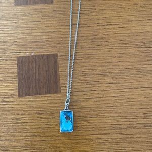 Beautiful Swarovski necklace with blue stone